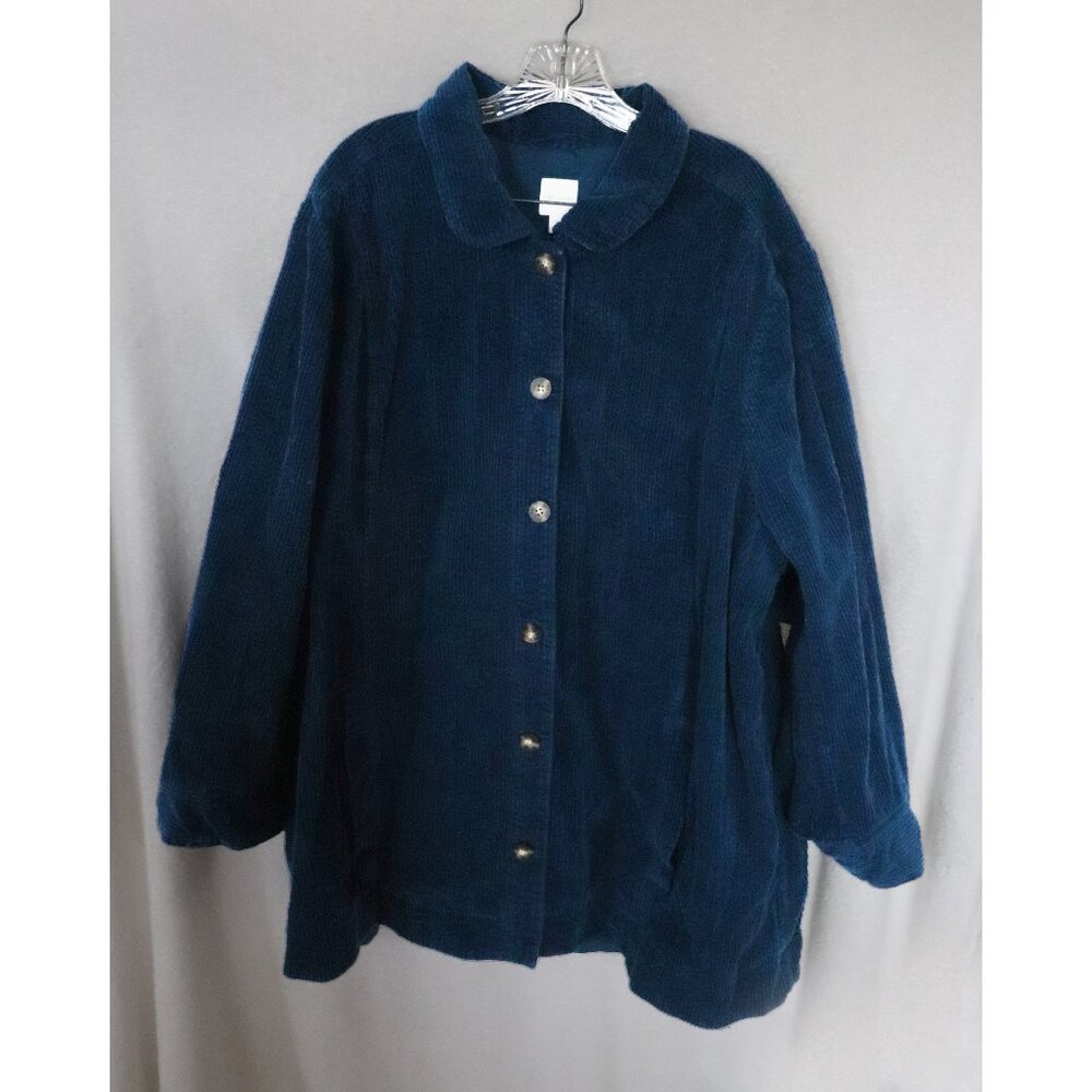J. Jill dark teal wide wale corduroy jacket 4X